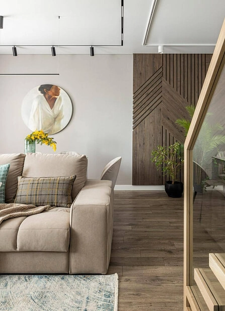 My Step Терра Аква Блок Дуб Вена в интерьере